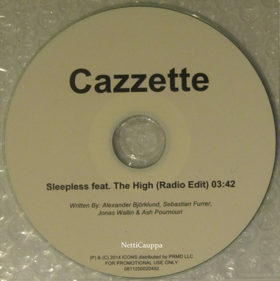 Cazzette • Sleepless feat. The High PROMO CDr-Single