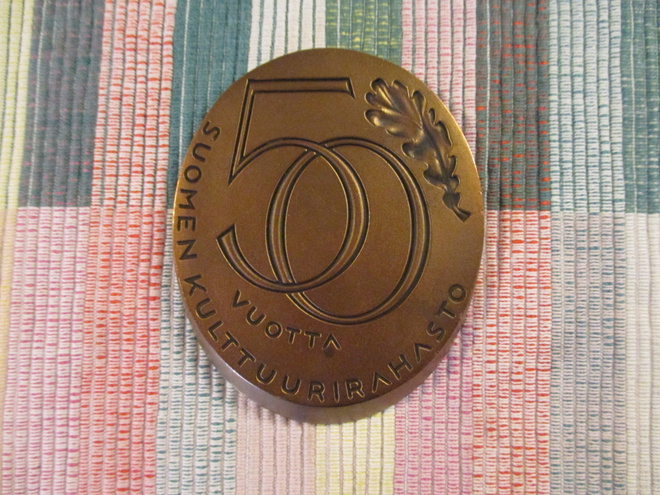 Suomen Kulttuurirahasto 50 vuotta mitali 1988.