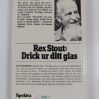 Rex Stout : Drick ur ditt glas samt novellen Slutreplik a... - pikkukuva 2