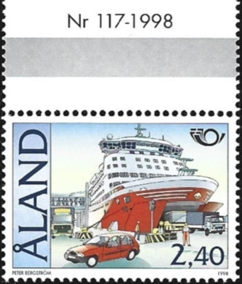 Åland 1998  Pohjola 2,40 mk välilöpari numero ** LaPe 141
