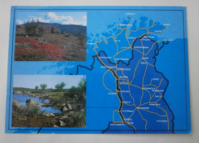 Pohjoiskalotti / Lappi, monikuvapk, kartta, p. 1991