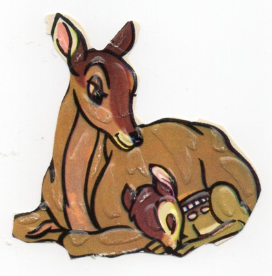 WANHA DISNEY / Bambi - Helinä ja Bambi poikanen. 1960-l.
