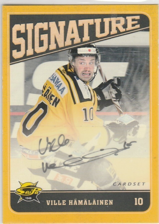 2013/14 Cardset Signature Ville Hämäläinen , Saipa
