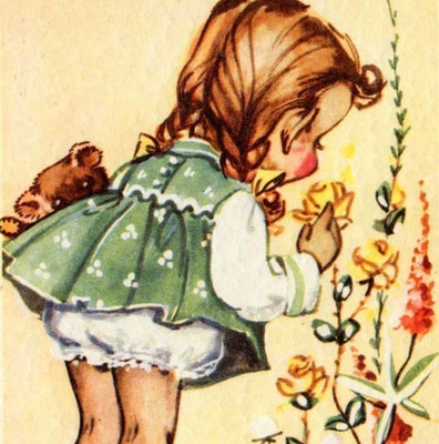Evalisa Agathon / Tyttö pikkumekossa, mamelukit. 1950-l.