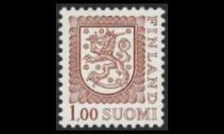 874IIAx ** Leijonamalli 1,00 mk A-ham, x-pap (1981)