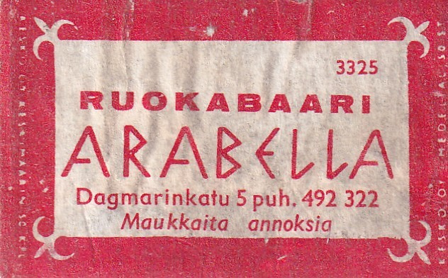 Ruokabaari ARABELLA  3325 ,Dagmarinkatu 5  6/7