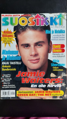 Suosikki 1996: 1 -Julisteessa Jamie Walters / Green Day/ Net