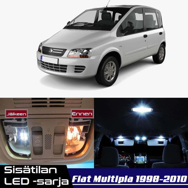 Fiat Multipla Sisätilan LED-sarja 11-osainen