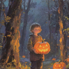 Halloween poika metsässä - pikkukuva 1