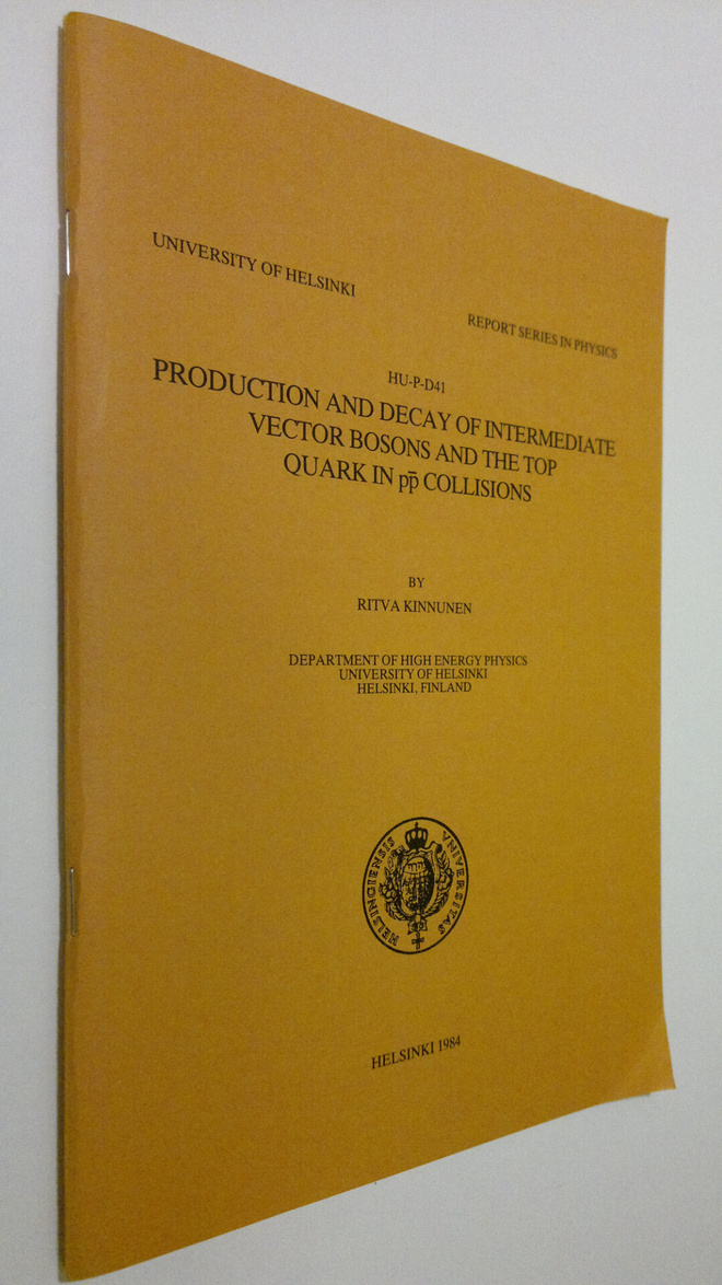 Ritva Kinnunen : Production and decay of intermediate vec...
