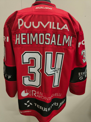 Aleksi Heimosalmi #34 Porin Ässät game worn