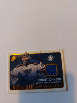 2002-03 Pacific Quest For the Cup Jerseys #18 Brent Johnson