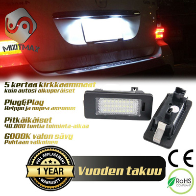 Volkswagen LED rekisterikilven valot — kirkkaan