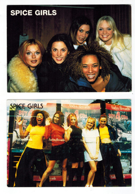 Spice Girls postikortit (2 kpl)