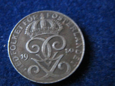 2 öre 1950 fe. Ruotsi-Sweden