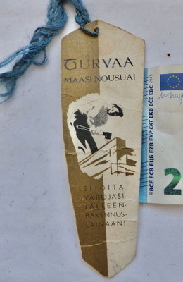 VANHA KIrjanmerkki Valtion Jälleenrakennuslaina Mainos 1940-