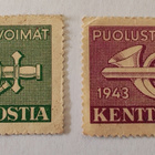 Kenttäpostimerkit v.1943 (2 kpl) ja Sotilaskotimerkki - pikkukuva 2