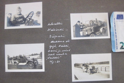 7 VANHAA Valokuvaa KIVA Auto Helsinki - Viipuri Ajo 1920 ym