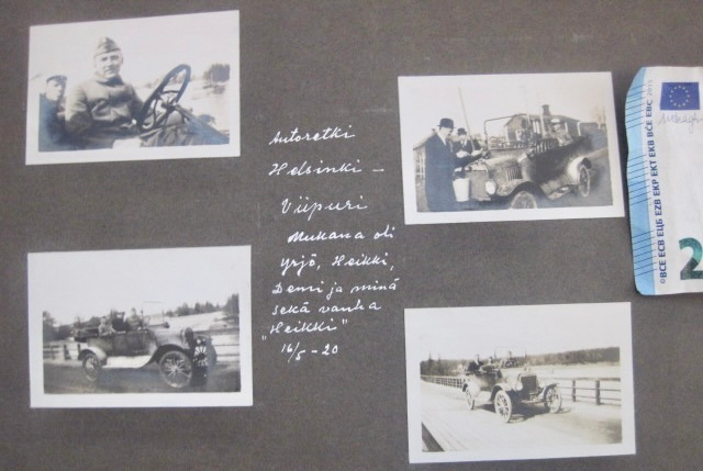 7 VANHAA Valokuvaa KIVA Auto Helsinki - Viipuri Ajo 1920 ym