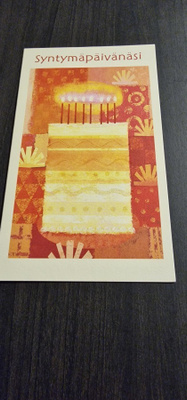 Syntymäpäiväkortti, taittokortti, Hallmark, PALETTI