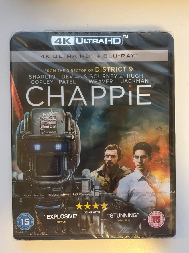 Chappie (4K Ultra HD + Blu-ray) Hugh Jackman (2015) UUSI