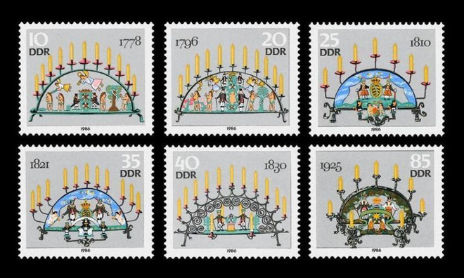 DDR 3057-62 ** Joulu (1986)