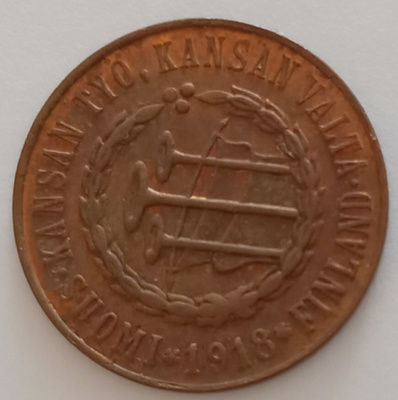 Suomi: 5 p, v. 1918. KV II. kl. 8