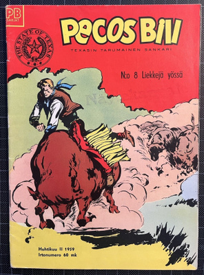 Pecos Bill 1959 no:8, Liekkejä yössä