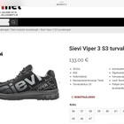 SIEVI VIPER 3 S3 TURVAKENGÄT. koko:43. KÄYTTÄMÄTÖN nouto! - pikkukuva 3