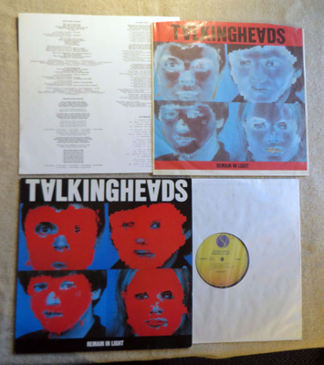 TALKING HEADS: Remain in Light LP + liite (Byrne, Eno) 1981
