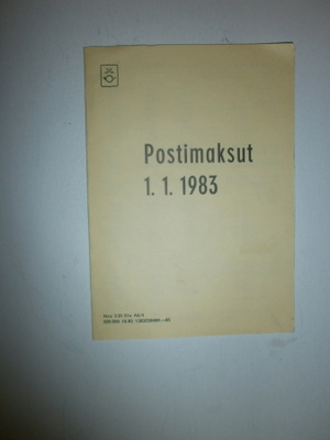 Postimaksut 1.1.1983 -esite