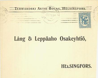 1917 25p yksin paikalliskirjeellä