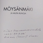 Mauri Vuori : Möysänmäki ja muita runoja (signeerattu) - pikkukuva 3