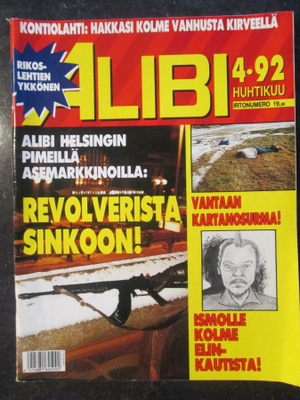 ALIBI RIKOKSIA KÄSITTELEVÄ LEHTI 4 / 1992