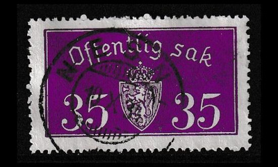 Norja 17_II o Virkamerkki 35 öre (1933)