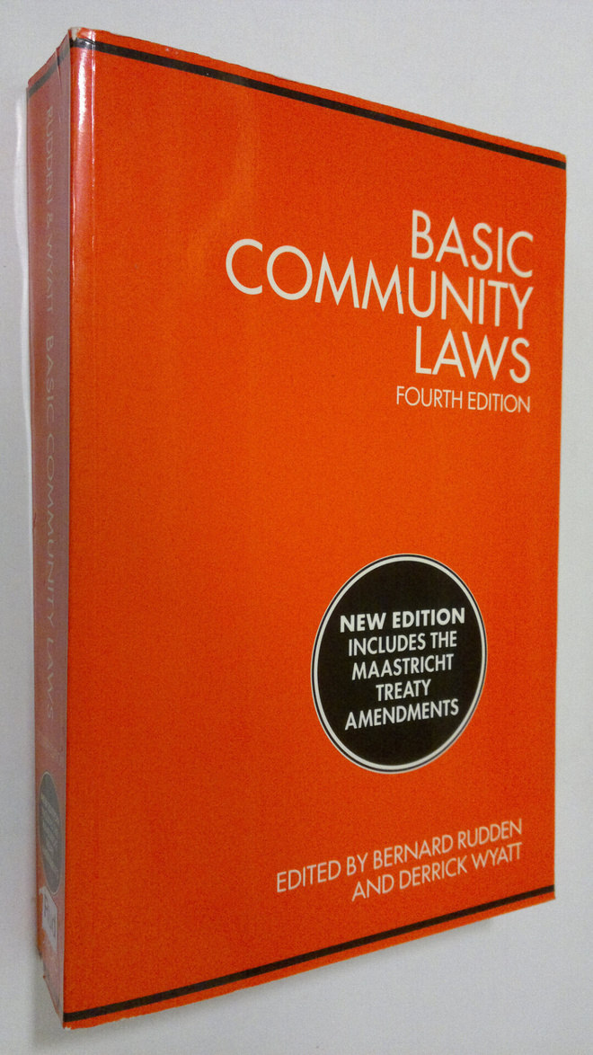 Bernard Rudden : Basic community laws