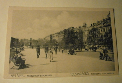 Helsinki, Runebergin Esplanaati, lapsia ja aikuisia, ei p.