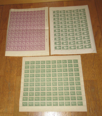 3kpl: paketti vanhat postimerkkiarkit (F)