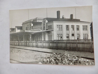 VANHA Postikortti Terijoki Rautatie Asema 1920-l
