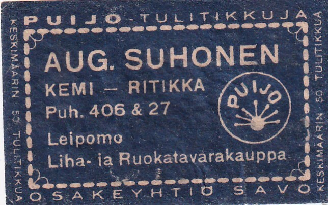 Kemi - Ritikka   Aug. Suhonen   , s21
