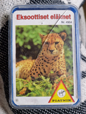 Eksoottiset eläimet vintage korttipeli