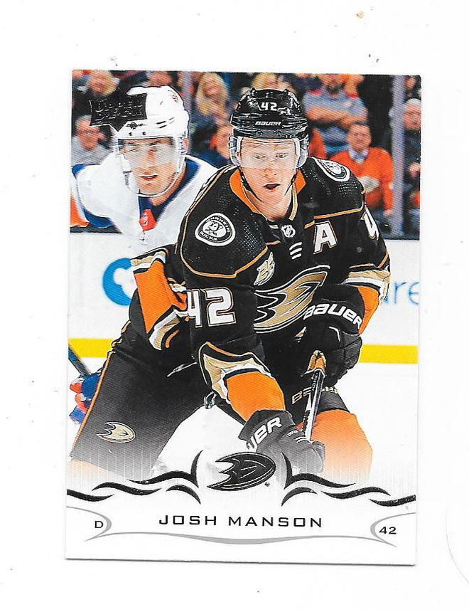 2018-19 Upper Deck #254 Josh Manson , Anaheim Ducks