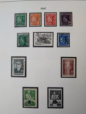 1947 Suomi postimerkki 10 kpl