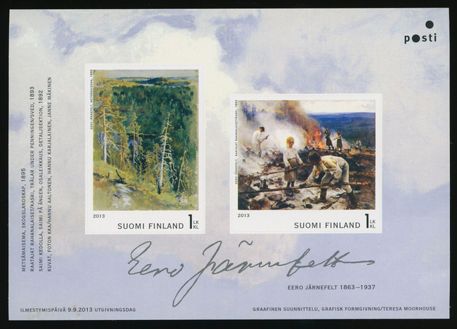 2013, Eero Järnefelt 150 vuotta, pienoisarkki BL80**
