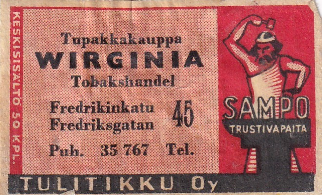 Virginia Tupakkakauppa   , Fredriginkatu 45   7/14