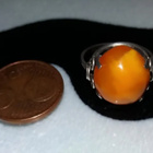 Vintage Hopea Meripihka sormus honey EGG YOLK - pikkukuva 3