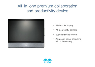 Cisco Desk Pro 27" 4K monitor + Camera