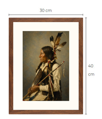 Uusi Intiaani art print kehystetty 30 cm x 40 cm