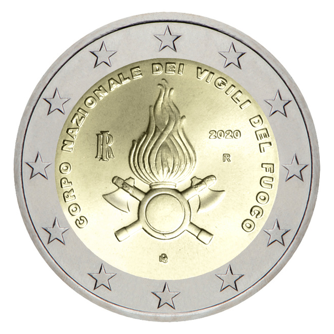 ** ITALIA 2€ 2020 Vigili del Fuoco pillerissä **