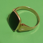 Miesten kultainen Onyx kantasormus 14K 585 ei kaiverruksia - pikkukuva 5